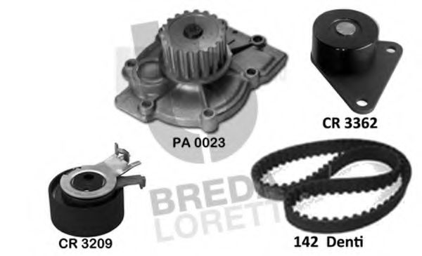 Водяной насос + комплект зубчатого ремня BREDA  LORETT KPA0671A