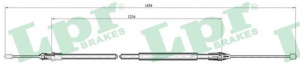 Трос, стояночная тормозная система LPR C0713B