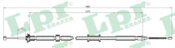 Трос, стояночная тормозная система LPR C1085B