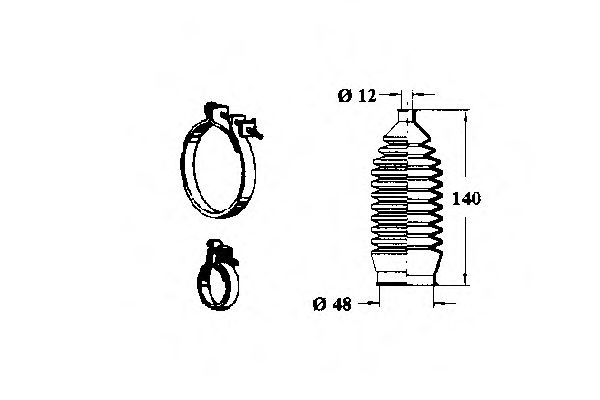 Комплект пылника, рулевое управление OCAP 0992873