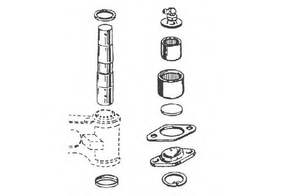 Ремкомплект, шкворень поворотного кулака OCAP 0927376