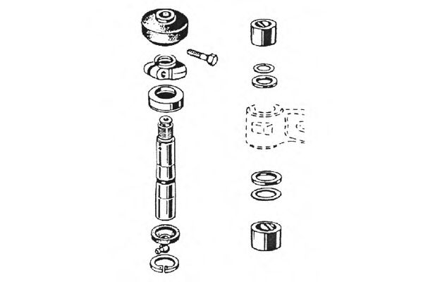 Ремкомплект, шкворень поворотного кулака OCAP 0927384