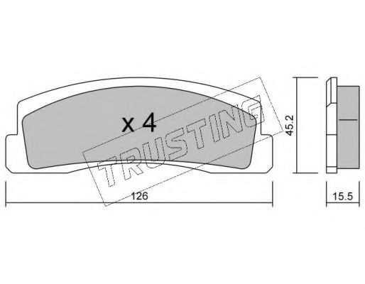 Комплект тормозных колодок, дисковый тормоз TRUSTING 048.0