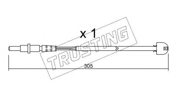 Сигнализатор, износ тормозных колодок TRUSTING SU.098