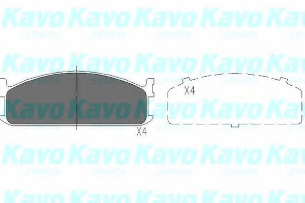 Комплект тормозных колодок, дисковый тормоз KAVO PARTS KBP-3505