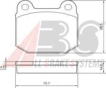 Комплект тормозных колодок, дисковый тормоз A.B.S. 37326 OE