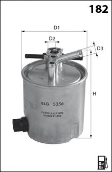 Топливный фильтр MECAFILTER ELG5356