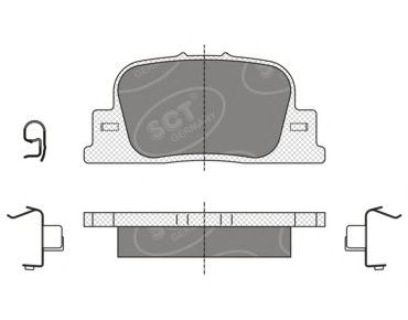 Комплект тормозных колодок, дисковый тормоз SCT Germany SP 335 PR