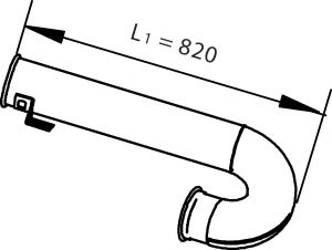 Труба выхлопного газа DINEX 21736