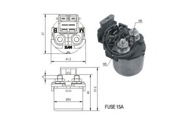 Тяговое реле, стартер ERA 111