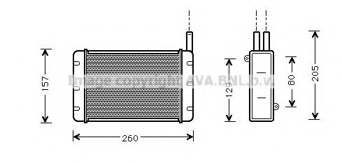 Теплообменник, отопление салона AVA QUALITY COOLING AU6055