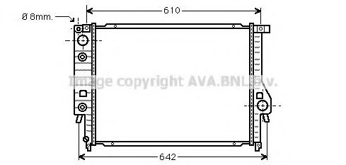 Радиатор, охлаждение двигателя AVA QUALITY COOLING BW2097