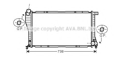 Радиатор, охлаждение двигателя AVA QUALITY COOLING BW2234