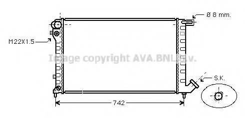 Радиатор, охлаждение двигателя AVA QUALITY COOLING CN2145