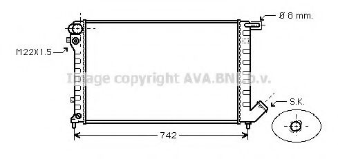 Радиатор, охлаждение двигателя AVA QUALITY COOLING CN2159