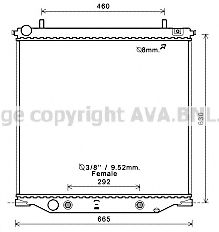 Радиатор, охлаждение двигателя AVA QUALITY COOLING CT2059