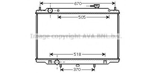 Радиатор, охлаждение двигателя AVA QUALITY COOLING DN2302