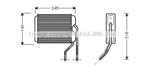 Теплообменник, отопление салона AVA QUALITY COOLING DWA6026