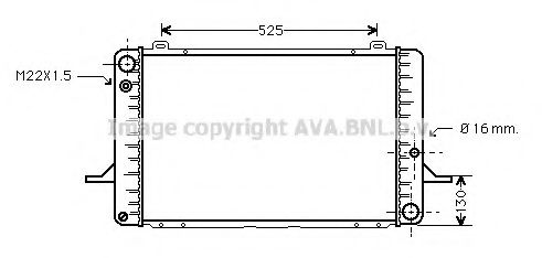 Радиатор, охлаждение двигателя AVA QUALITY COOLING FD2050