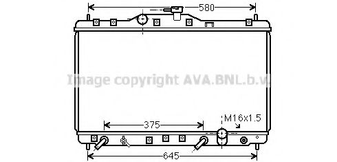 Радиатор, охлаждение двигателя AVA QUALITY COOLING HD2074