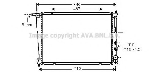 Радиатор, охлаждение двигателя AVA QUALITY COOLING HY2054