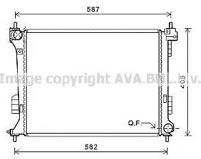 Радиатор, охлаждение двигателя AVA QUALITY COOLING HY2302