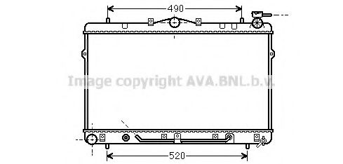 Радиатор, охлаждение двигателя AVA QUALITY COOLING HYA2044