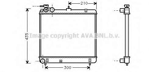 Радиатор, охлаждение двигателя AVA QUALITY COOLING HYA2051