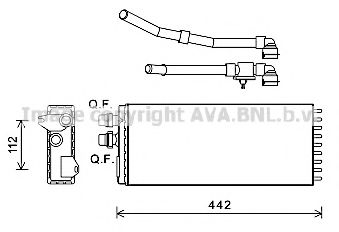Теплообменник, отопление салона AVA QUALITY COOLING IV6114