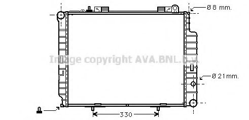 Радиатор, охлаждение двигателя AVA QUALITY COOLING MSA2302