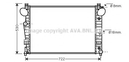 Радиатор, охлаждение двигателя AVA QUALITY COOLING MSA2308