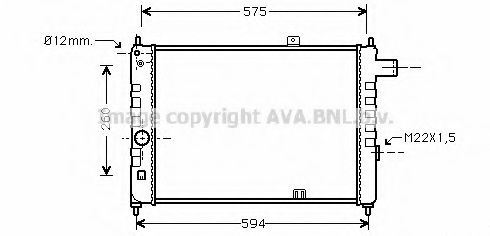 Радиатор, охлаждение двигателя AVA QUALITY COOLING OL2055