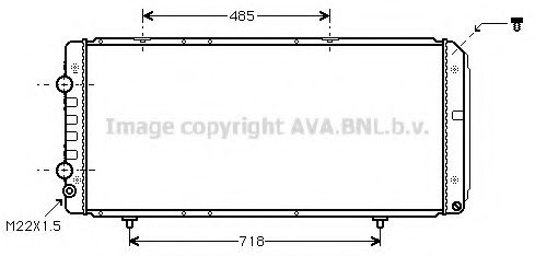 Радиатор, охлаждение двигателя AVA QUALITY COOLING PE2151