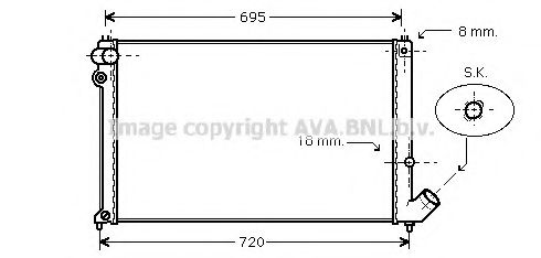 Радиатор, охлаждение двигателя AVA QUALITY COOLING PE2179