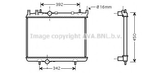 Радиатор, охлаждение двигателя AVA QUALITY COOLING PEA2263