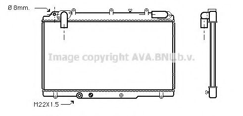 Радиатор, охлаждение двигателя AVA QUALITY COOLING RT2240