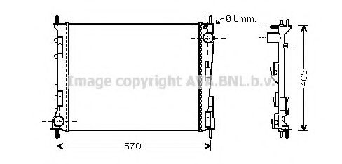 Радиатор, охлаждение двигателя AVA QUALITY COOLING RT2374