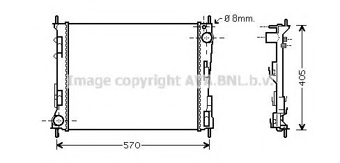 Радиатор, охлаждение двигателя AVA QUALITY COOLING RT2375