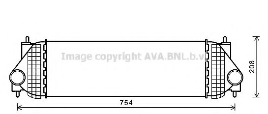 Интеркулер AVA QUALITY COOLING SZA4134