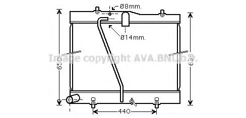 Радиатор, охлаждение двигателя AVA QUALITY COOLING TO2597