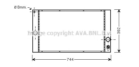 Радиатор, охлаждение двигателя AVA QUALITY COOLING VOA2141