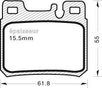 Комплект тормозных колодок, дисковый тормоз MGA 387