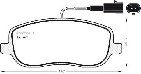 Комплект тормозных колодок, дисковый тормоз MGA 762
