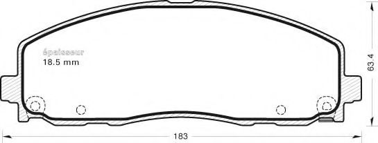 Комплект тормозных колодок, дисковый тормоз MGA 1107