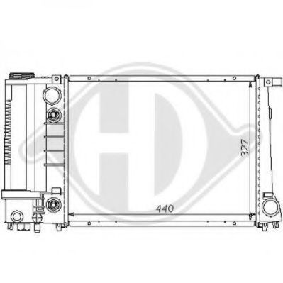 Радиатор, охлаждение двигателя DIEDERICHS 8102160