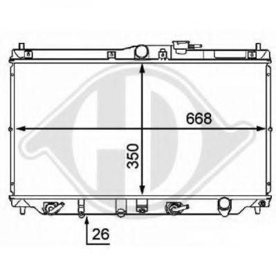 Радиатор, охлаждение двигателя DIEDERICHS 8111151