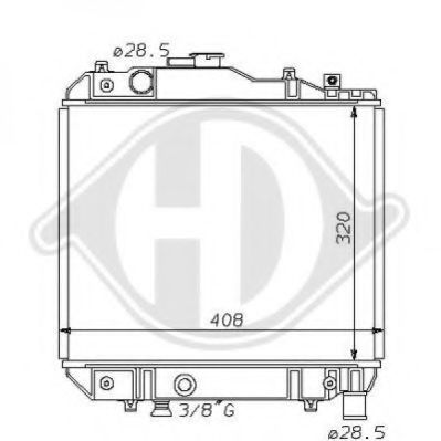 Радиатор, охлаждение двигателя DIEDERICHS 8120131