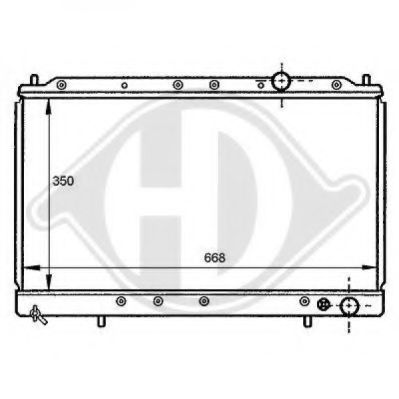 Радиатор, охлаждение двигателя DIEDERICHS 8122130