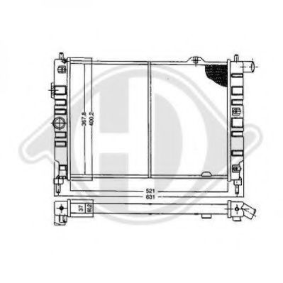Радиатор, охлаждение двигателя DIEDERICHS 8503230