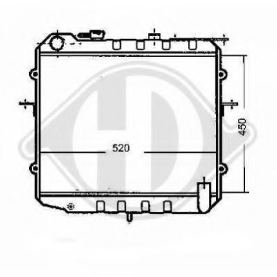 Радиатор, охлаждение двигателя DIEDERICHS 8652085